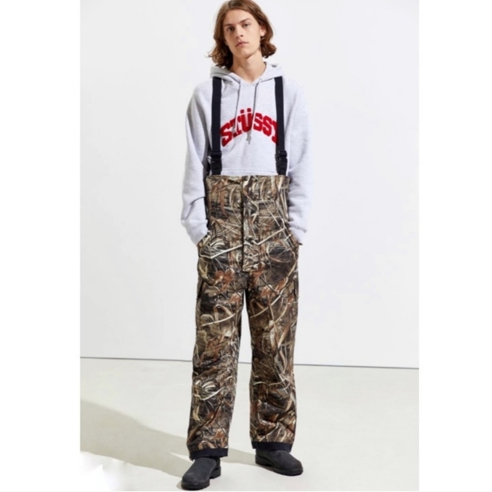 Columbia Goretex Men's Snow Duck Camo Overall Bib Pants Size Large Vintage